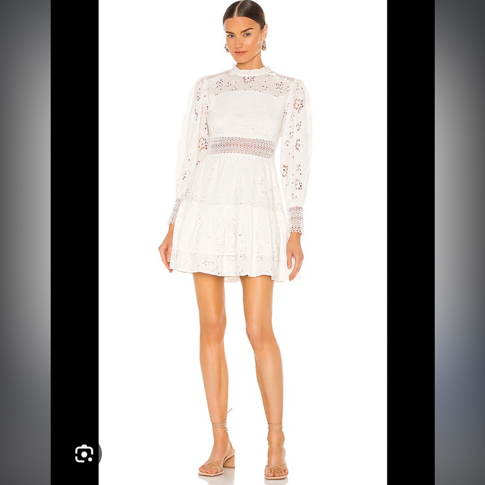 All Saints Annasia Broderie White Eyelet Dress